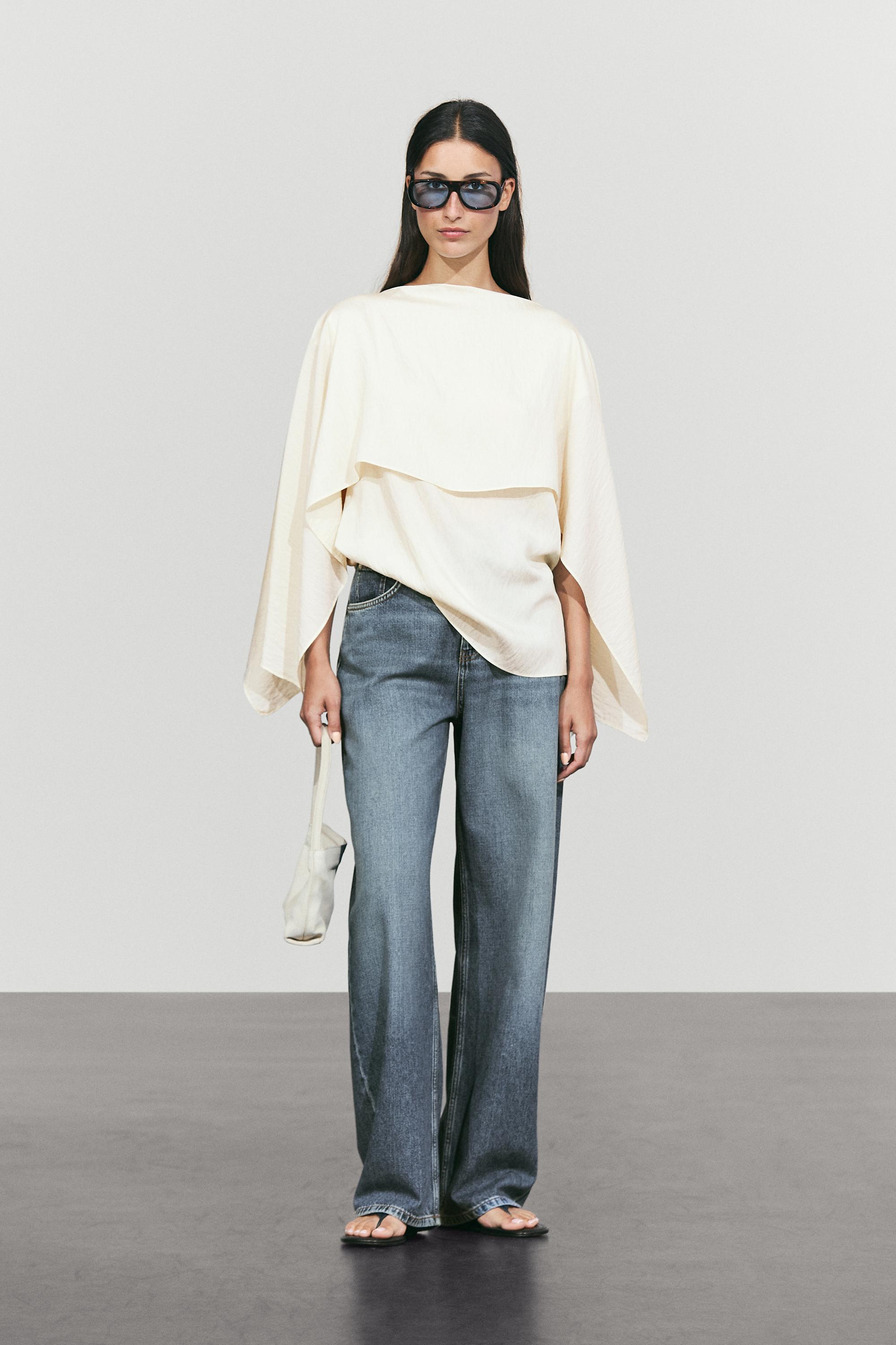 Blouse fluide style cape